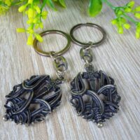 Брелок металический Тризуб Стара латунь G-011-9