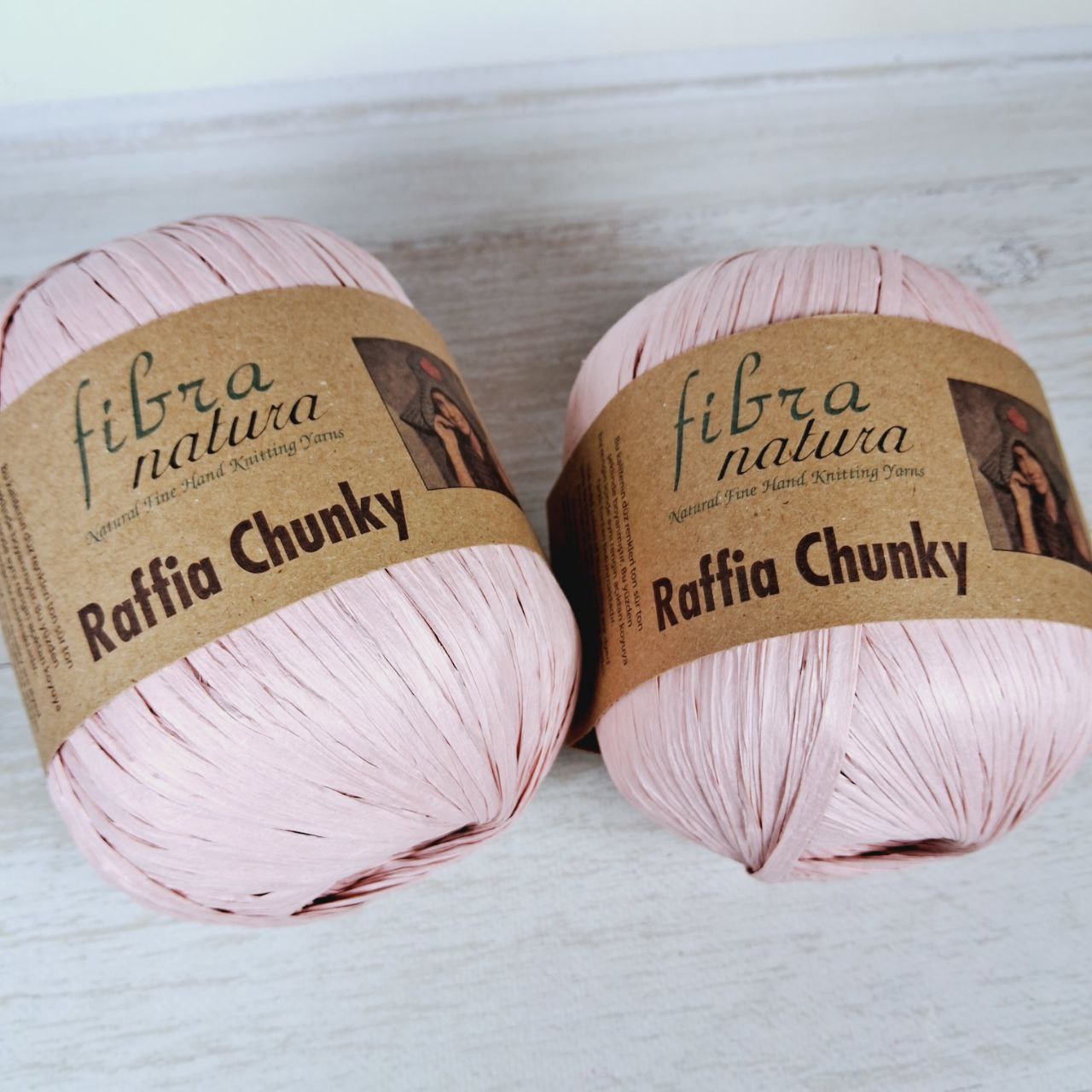 ФібраНатура Рафія Чанкі (Fibranatura Raffia Chunky) 100г/131м 114-04 рожевий