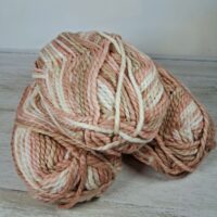 Сток акрил меланж 100г/130м рожево-білий