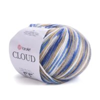 Ярнарт Клоуд (YarnArt Cloud) 100г/230м 5303 бежево-синій