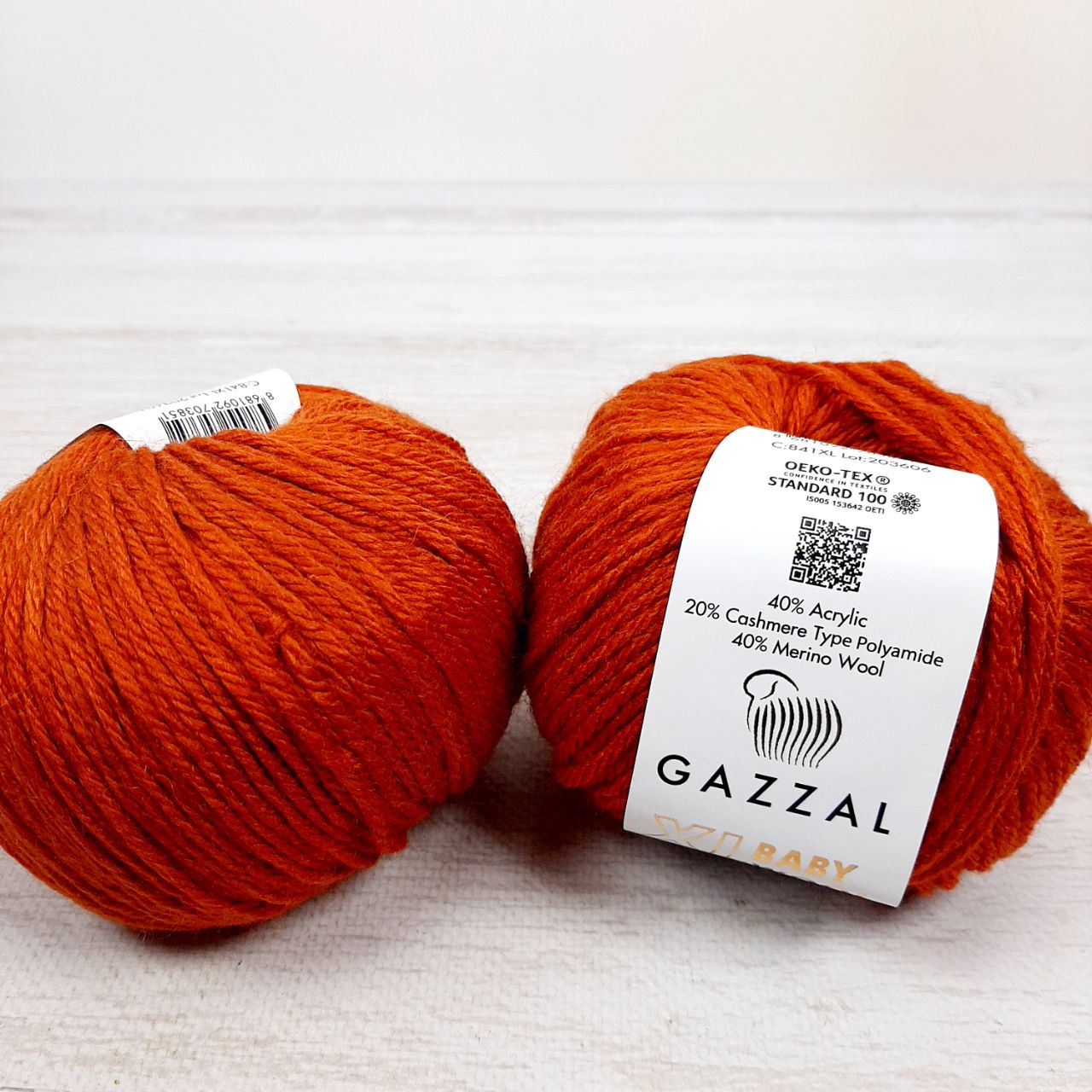 Газзал Бебі Вул XL (Gazzal Baby Wool XL) 50г/100м 841 оранжевий