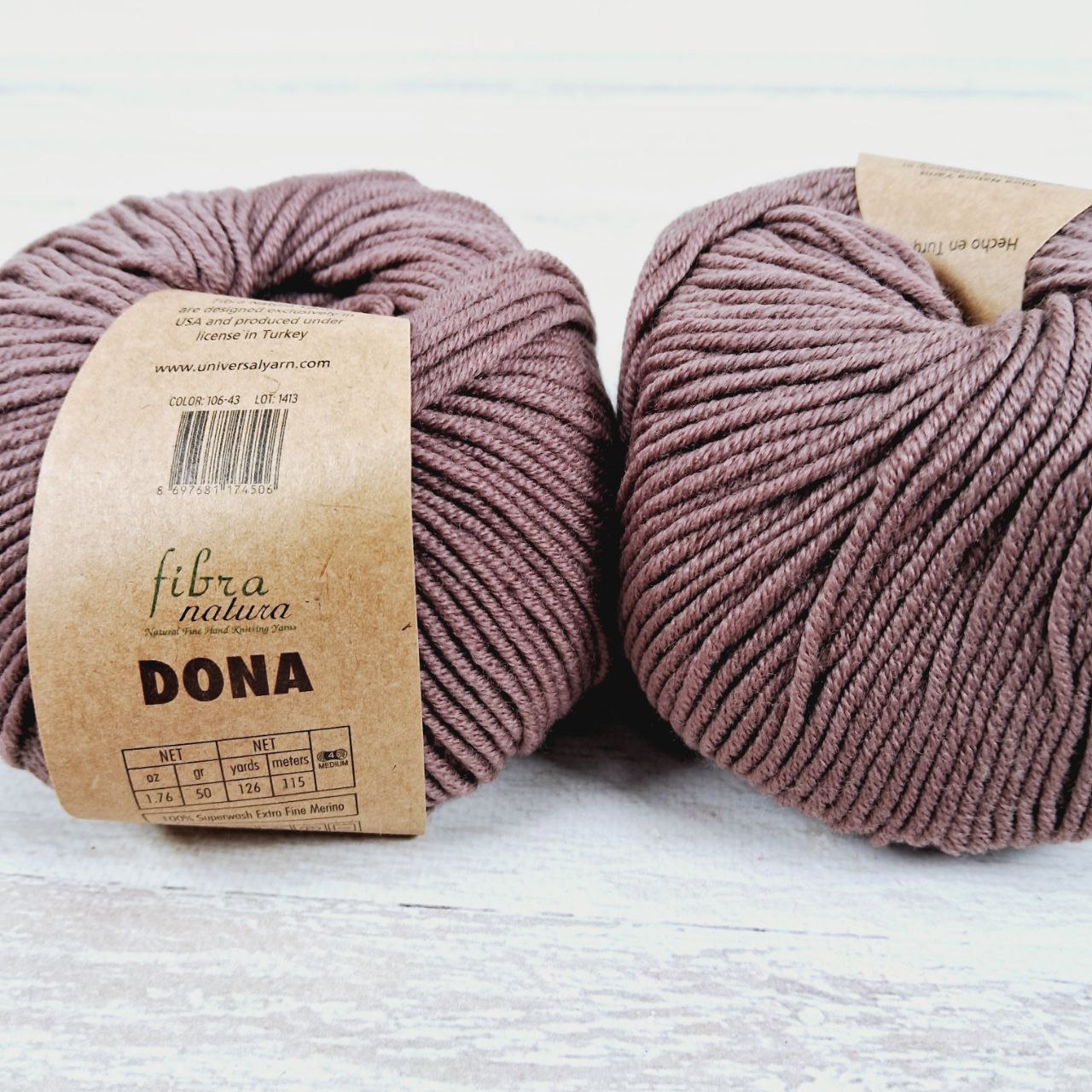 ФібраНатура Дона (Fibranatura Dona) 50г/115м 106-43 припорошена троянда