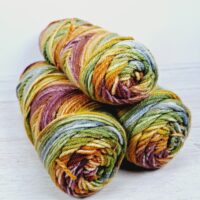 Сток акрил меланж 100г/190м рудо-сіро-рожевий