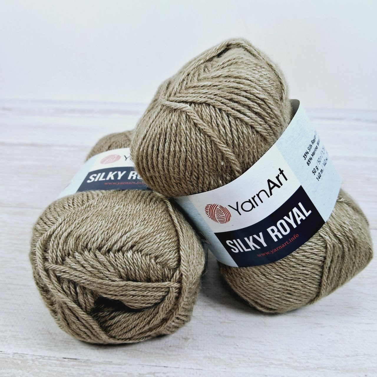 Ярнарт Сілкі Роял (YarnArt Silky Royal) 50г/140м 442 темний беж