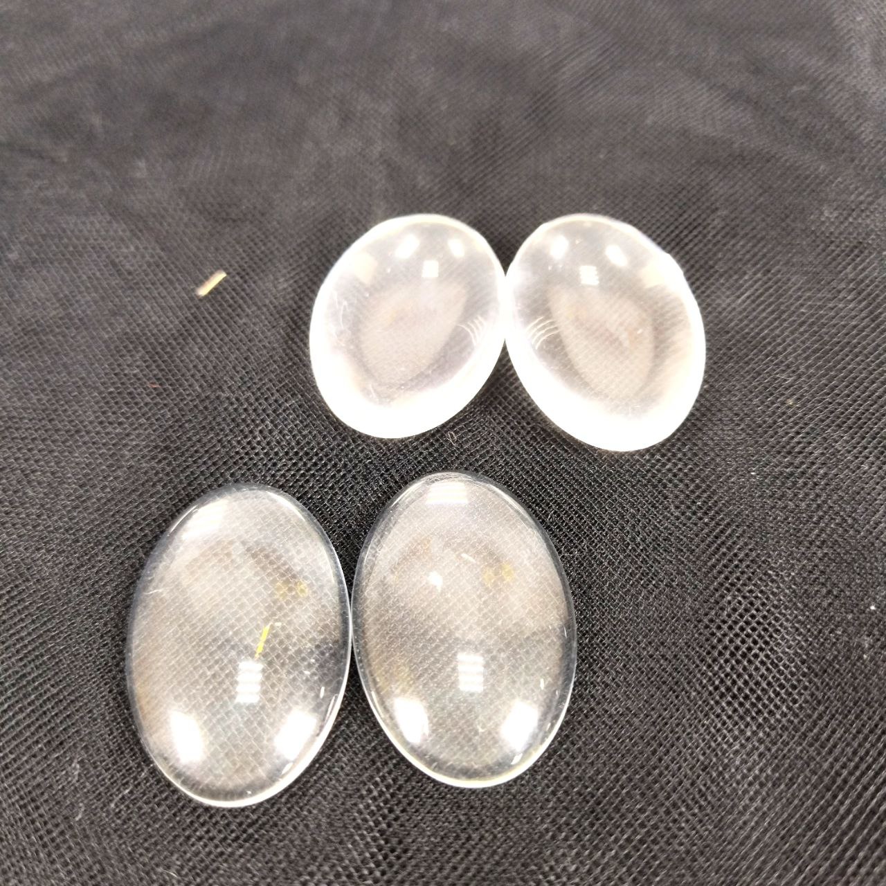 Очі кабашони скляні клейові 20*30мм прозорі 1пара