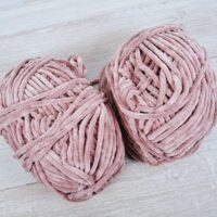 Сток велюр 100г/120м пудра рожева