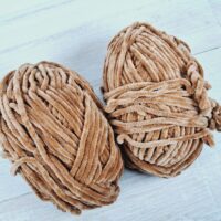 Сток велюр 100г/120м коричневий