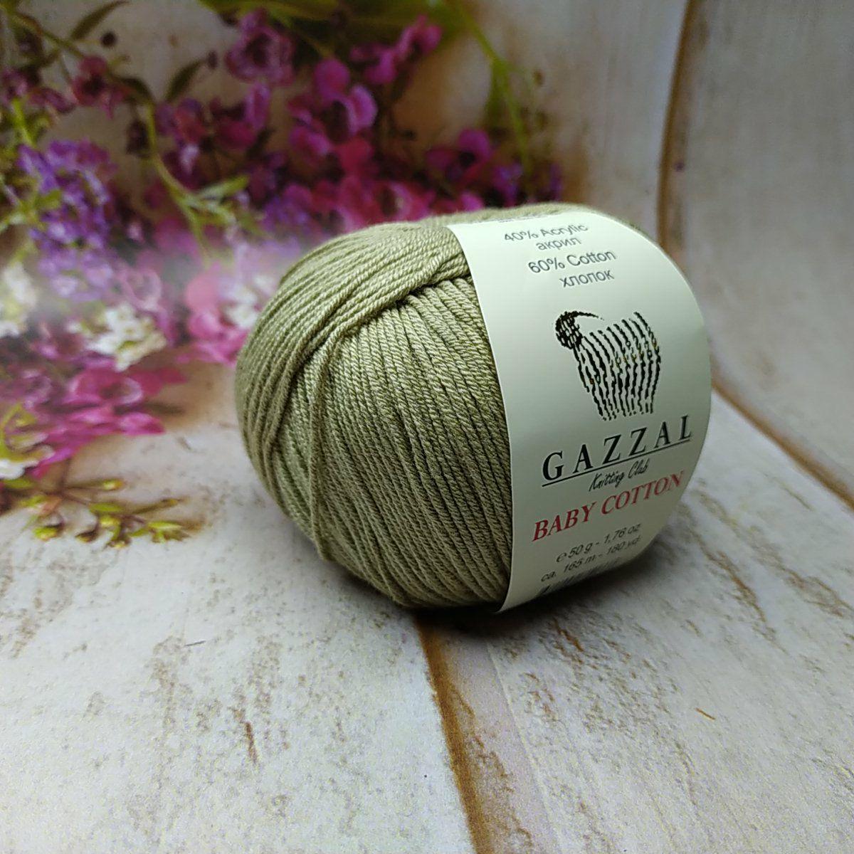 Газзал Бебі Котон (Gazzal Baby Cotton) 50г/165м 3464 темний беж