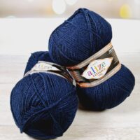 Алізе Ланаголд Файн (Alize LanaGold Fine) 100г/390м 058 темно-синій