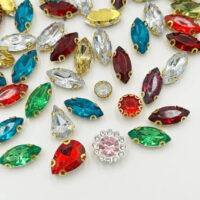 Стразовий декор Шатон 15*7мм Мiкс 22/1 50шт БХ897