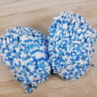 Сток велюр 100г/120м біло-блакитний меланж