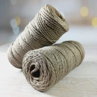 Шнур бавовняний в'язаний 100м 4мм №721 крафт