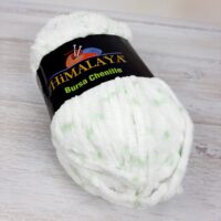 Гімалая Бурса (Himalaya Bursa Chenille) 100г/120м меланж білий з м'ятою