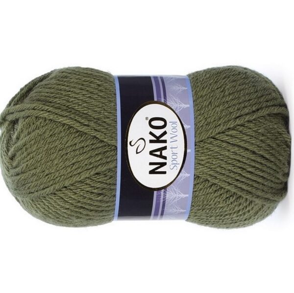 Нако Спорт Вул (Nako Sport Wool) 100г/120м 11946 хакі
