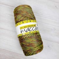 Шнур Шикимікі Медіум (Shikimiki Medium Melange) 4мм 200г/100м коричнево-салатово-жовтий