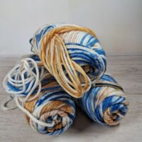 Сток акрил меланж 100г/190м синьо-бежевий