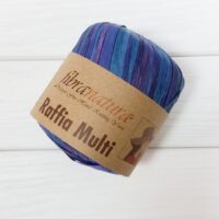 ФібраНатура Рафія Мульті (Fibranatura Raffia Multi) 40г/90м 117-08 синьо-чорнильний