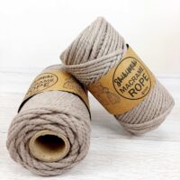 Шнур Шикімікі Макраме Роуп (Shikimiki Macrame Rope) 4мм 250г/42м 18004 льон