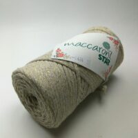 Шнур Шикімікі Макароні Стар (Shikimiki Maccaron Star) 250г/90м 424 бежевий з люрексом