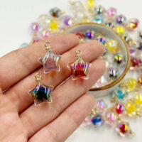 Акрилові підвіски Зірка 22*11мм 5шт Мікс