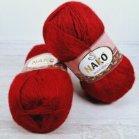 Нако Ангора Люкс (Nako Angora Lux) 100г/550м 1175 червоний