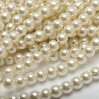 Бусины акриловые под жемчуг 6мм шампань 10г