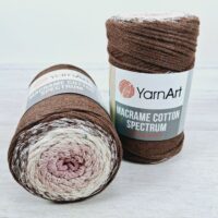 Ярнарт Макраме Котон Спектрум (YarnArt Macrame Сotton Spectrum) 250г/225м 1302 коричневий