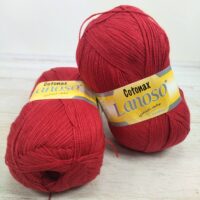 Ланосо Котонекс (Lanoso Cotonax) 100г/850м 956 червоний