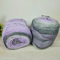 Сток бавовна меланж 100г/200м сіро-бузковий