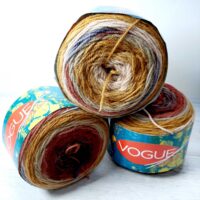 Сток акрил меланж 100г/190м рудо-бордовий