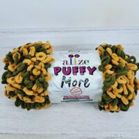 Алізе Пуффі Море (Alize Puffy More) 150г/11.5м 6277 гірчиця-хакі