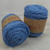 Шнур Аяз Памук Макраме (Ayaz Pamuk Makreme) 250г/150м 1214 блакитний