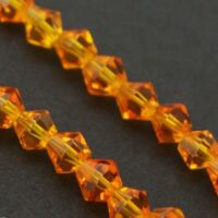 Бусины Австрийский Хрусталь Стекло Биконус 4*4мм золото