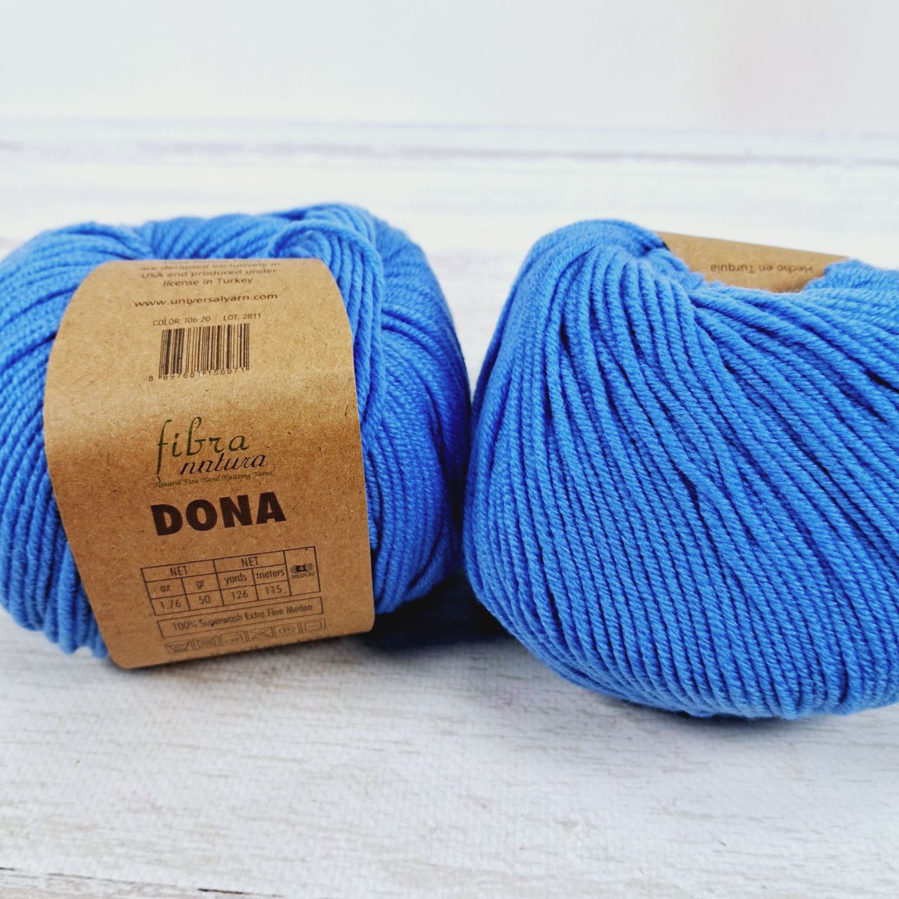 ФібраНатура Дона (Fibranatura Dona) 50г/115м 106-20 блакитний