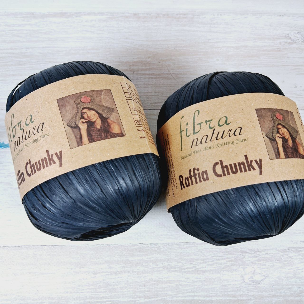 ФібраНатура Рафія Чанкі (Fibranatura Raffia Chunky) 100г/131м 114-22 чорний