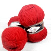 Алізе Ланаголд Файн (Alize LanaGold Fine) 100г/390м 056 червоний