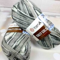 Ярнарт Крейзи Колор 100г/260м 137 серо-графитовый