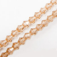 Бусины Австр. хрусталь имитация Биконус 6х6мм Бежевый