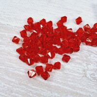 Намистини Австр. кришталь імітація Біконус 8*8мм Світло-червоний 25г