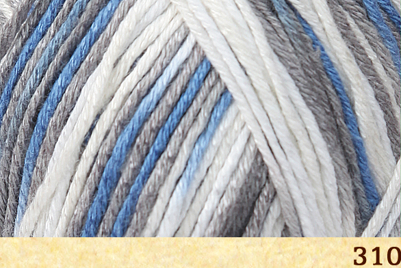 ФібраНатура Бамбу Джаз Мульті (Fibranatura Bamboo Jazz Multi) 50гр/120м 310 меланж синьо-сірий