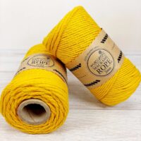 Шнур Шикімікі Макраме Роуп (Shikimiki Macrame Rope) 2мм 250г/90м 28027 жовтий