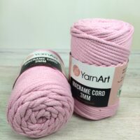 Ярнарт макраме Cord 3mmYarnArt 762 пастельно-рожевий