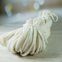Шнур бавовняний в'язаний 100м 5мм Преміум Котон №736 айворі