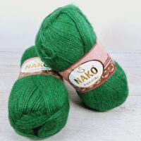 Нако Ангора Люкс (Nako Angora Lux) 100г/550м 13871 яскраво-зелений