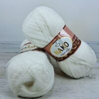 Нако Ангора Люкс (Nako Angora Lux) 100г/550м 0208 білий