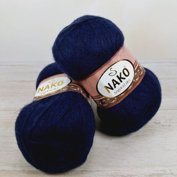 Нако Ангора Люкс (Nako Angora Lux) 100г/550м 11458 темно-синій