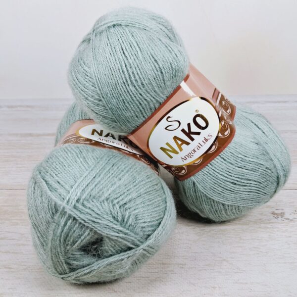 Нако Ангора Люкс (Nako Angora Lux) 100г/550м 10023 олива