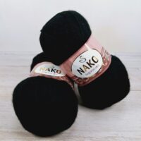 Нако Ангора Люкс (Nako Angora Lux) 100г/550м 0217 чорний