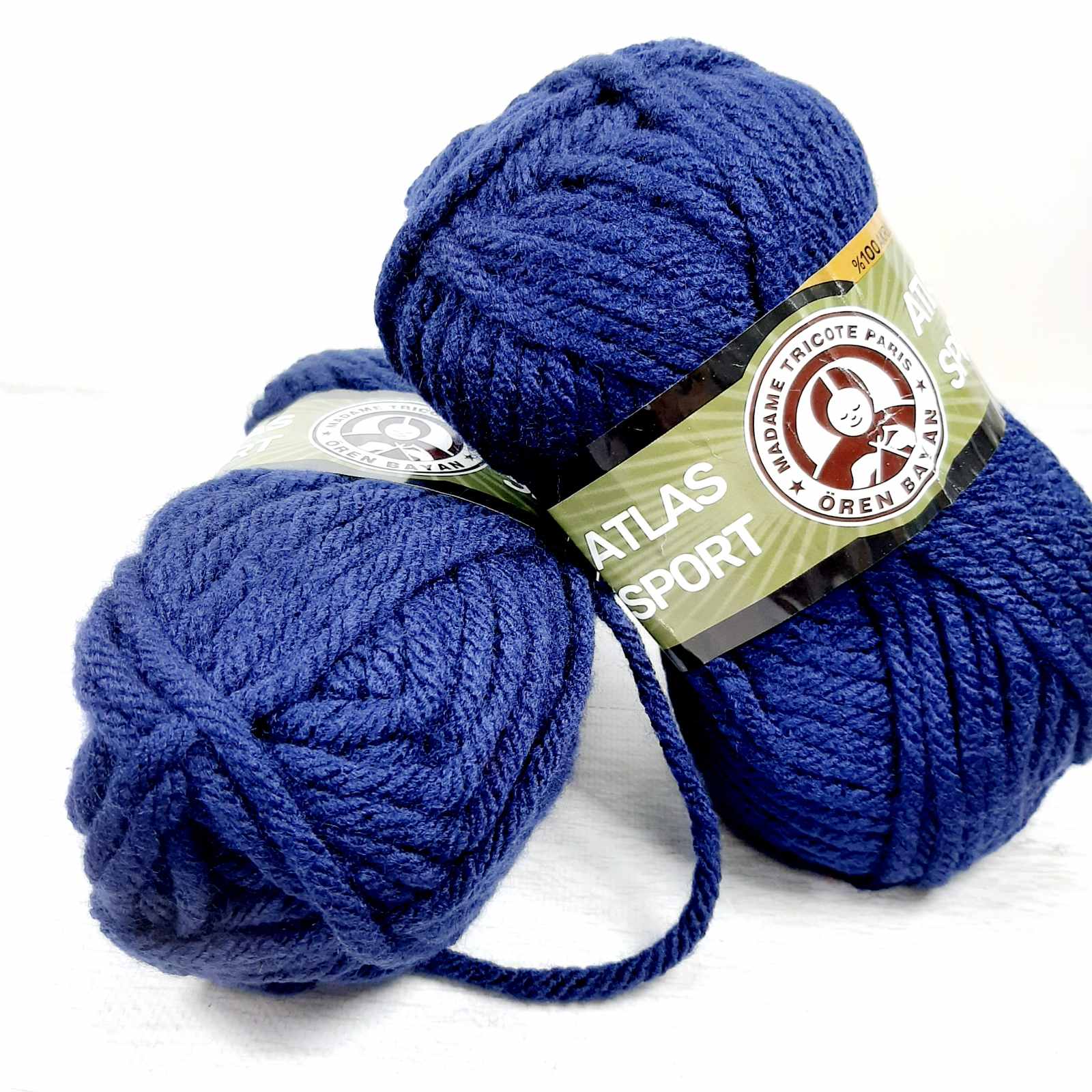 Мадам Трікоте Атлас Спорт (Madame Tricote Atlas Sport) 100г/65м 019 синій