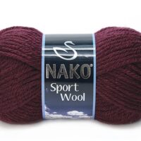 Нако Спорт Вул (Nako Sport Wool) 100г/120м 3718 темно-бордовий